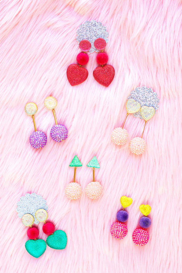 Big colorful earrings