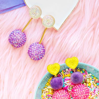 Colorful chunky earrings