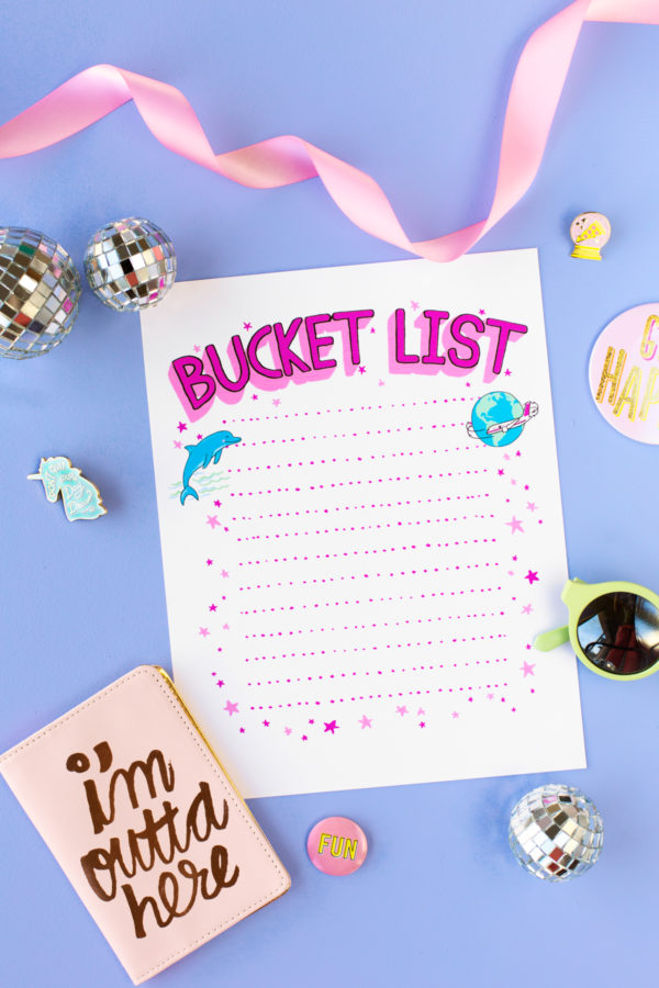 Free Bucket List Printable