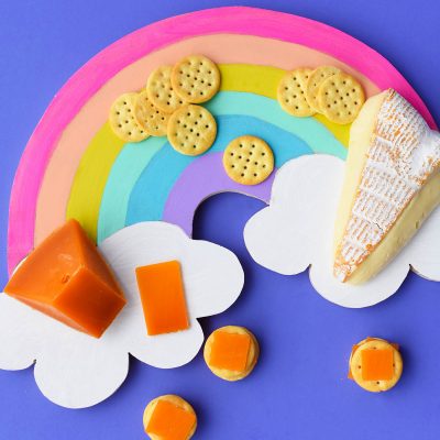 DIY Rainbow Cheese Board