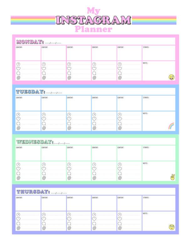 Free Printable Instagram Planner - Studio DIY