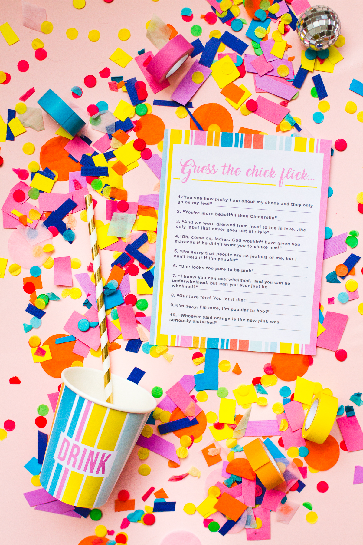 Free Printable Chick Flick Game - Studio DIY