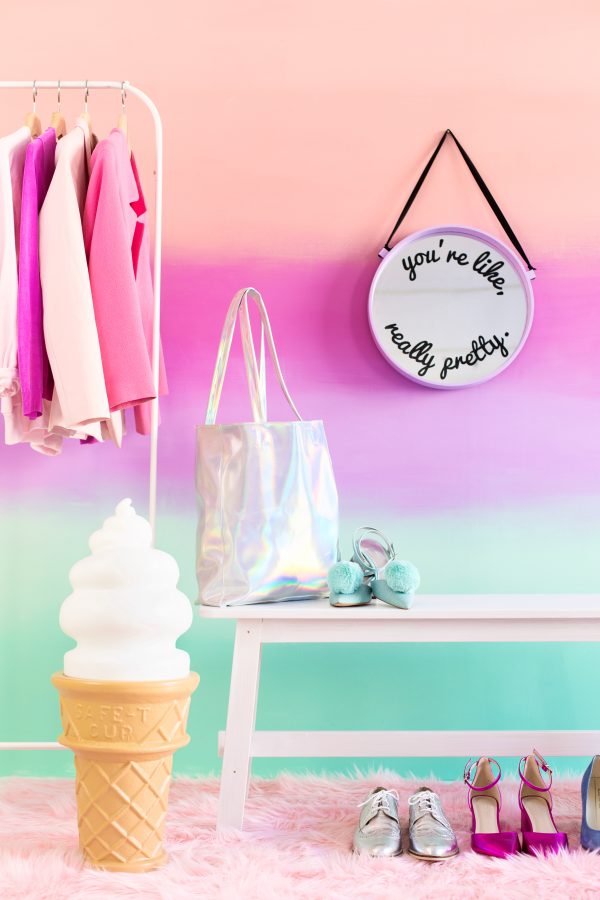 DIY Colorful Ombre Wall