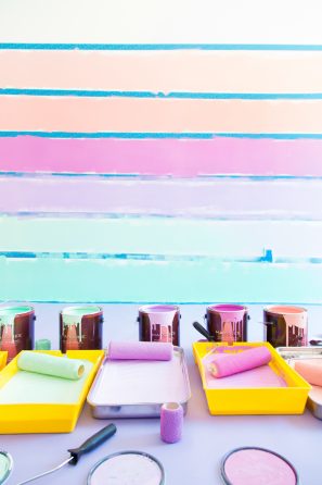DIY Colorful Ombre Wall