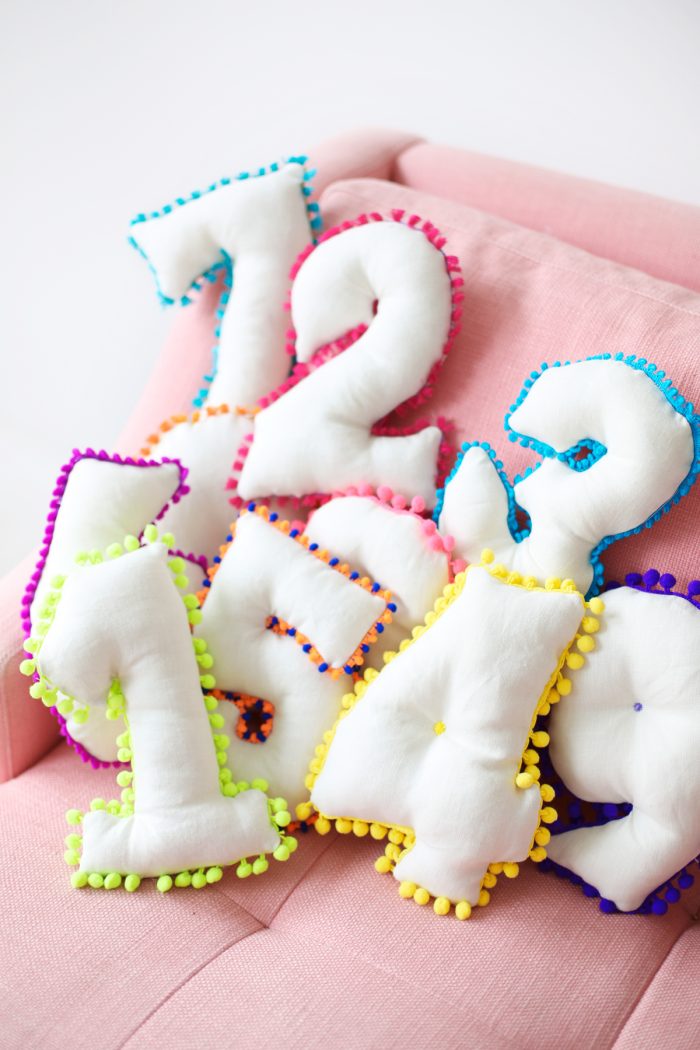 DIY Number Pillows