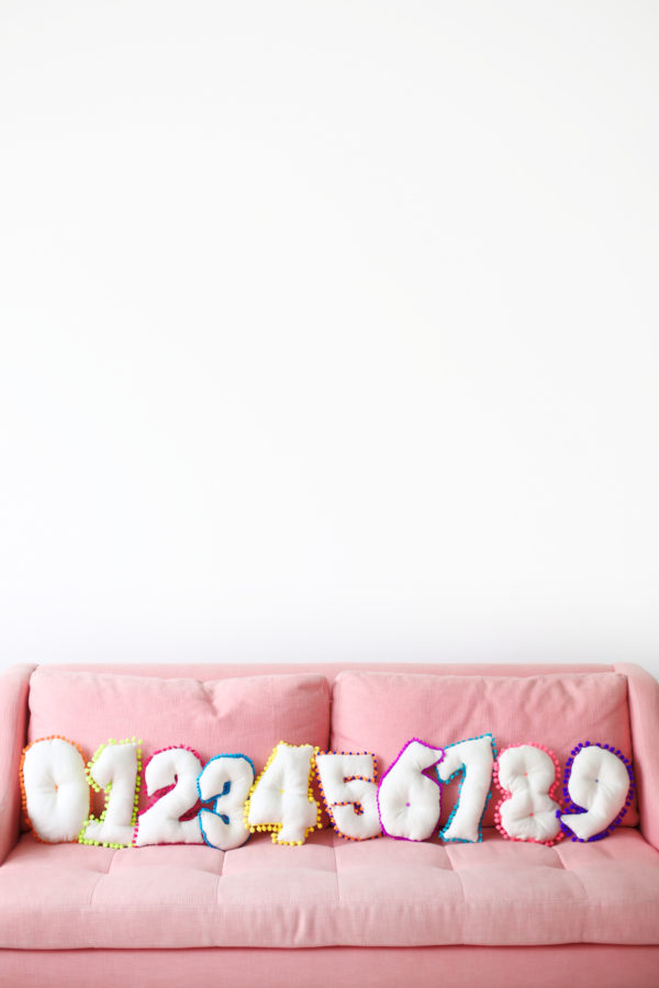DIY Number Pillows