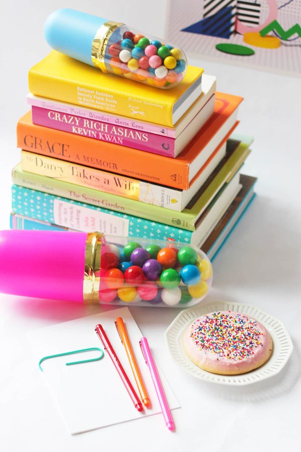 Colorful stack of books