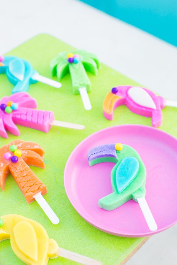 Tropical Gumball Popsicles