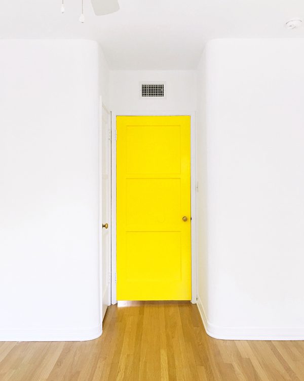 A yellow door