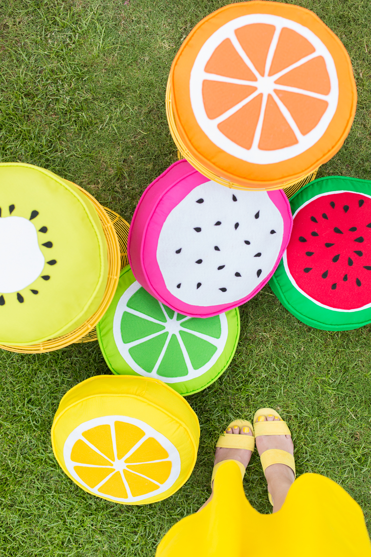 fruit slice pillows