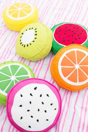 fruit slice pillows