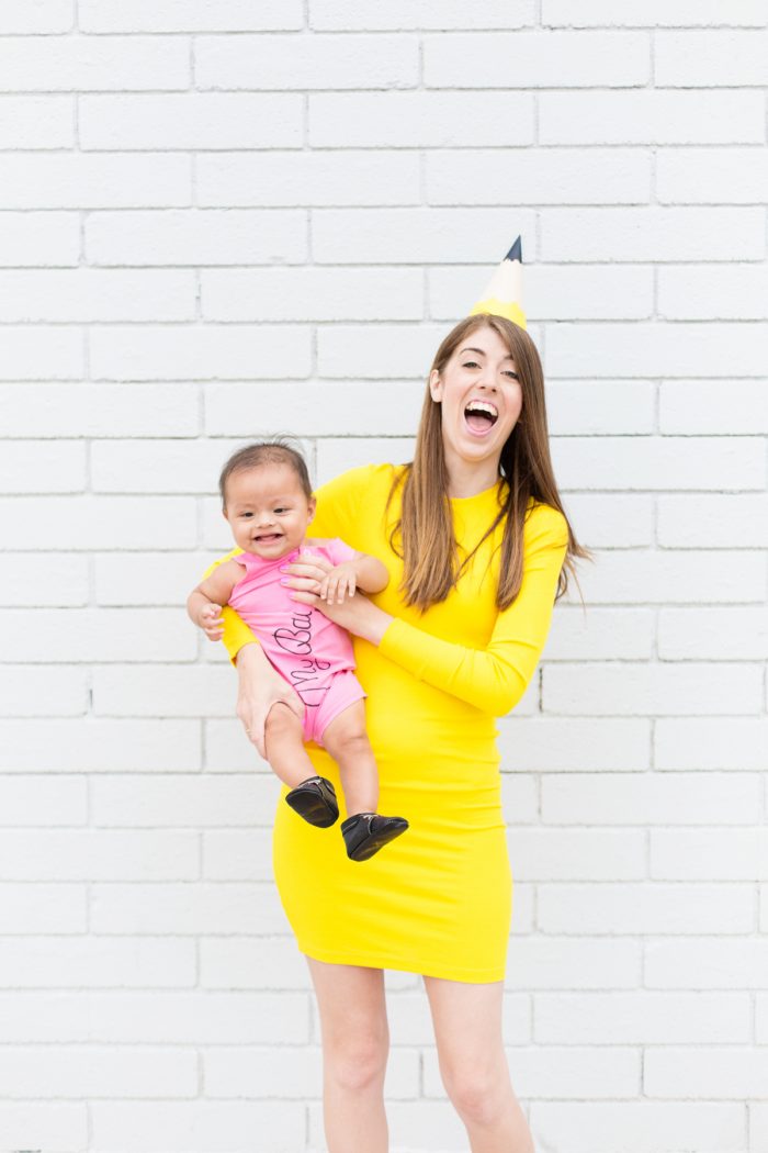 DIY Pencil & Eraser Mommy and Me Costume