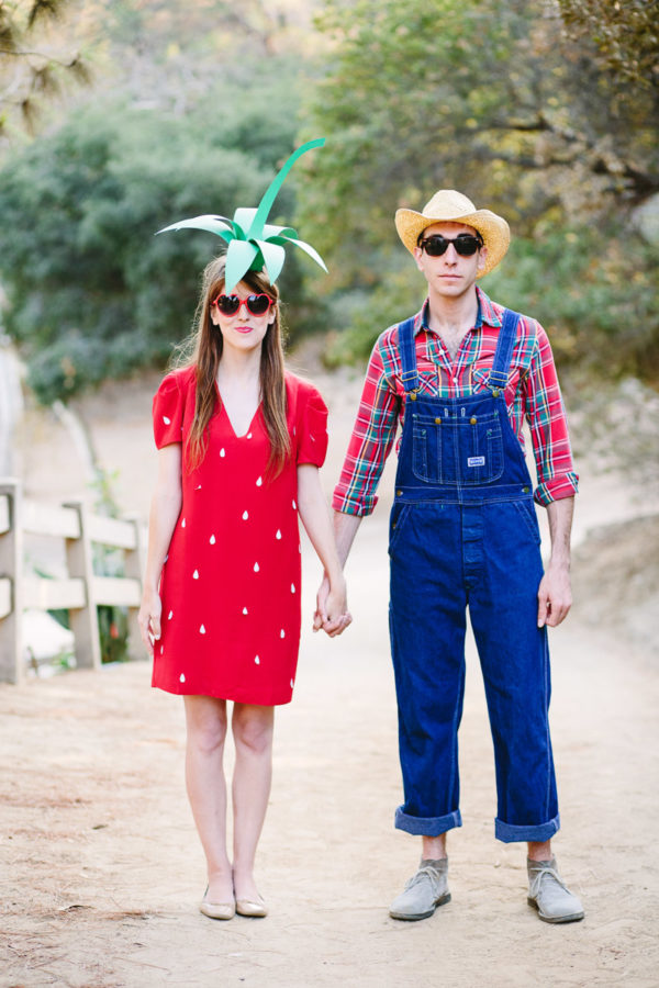 DIY Strawberry & Farmer Costumes