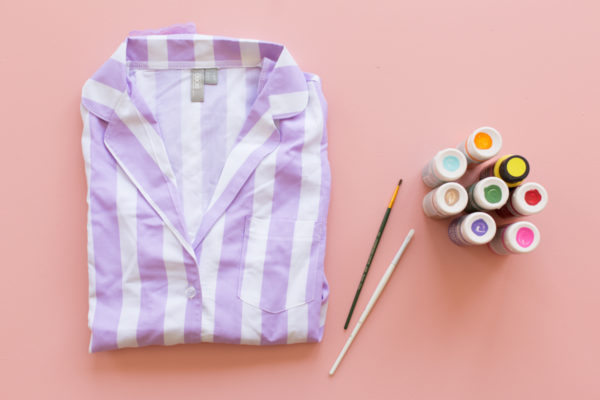 A purple and white striped shirt 