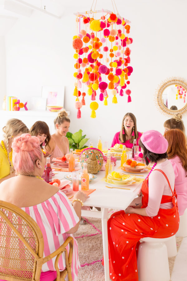 A group of people sitting at a table