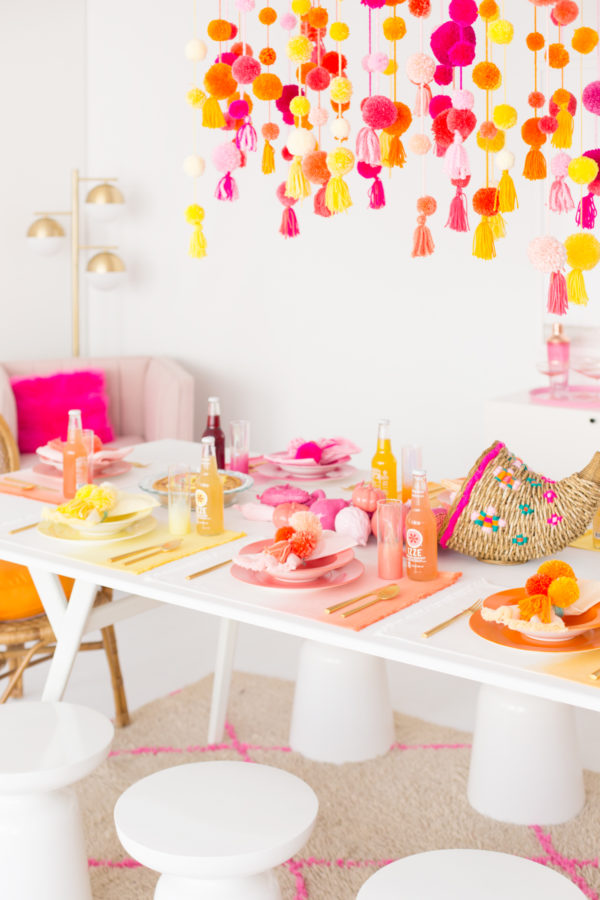 Colorful decor on a table