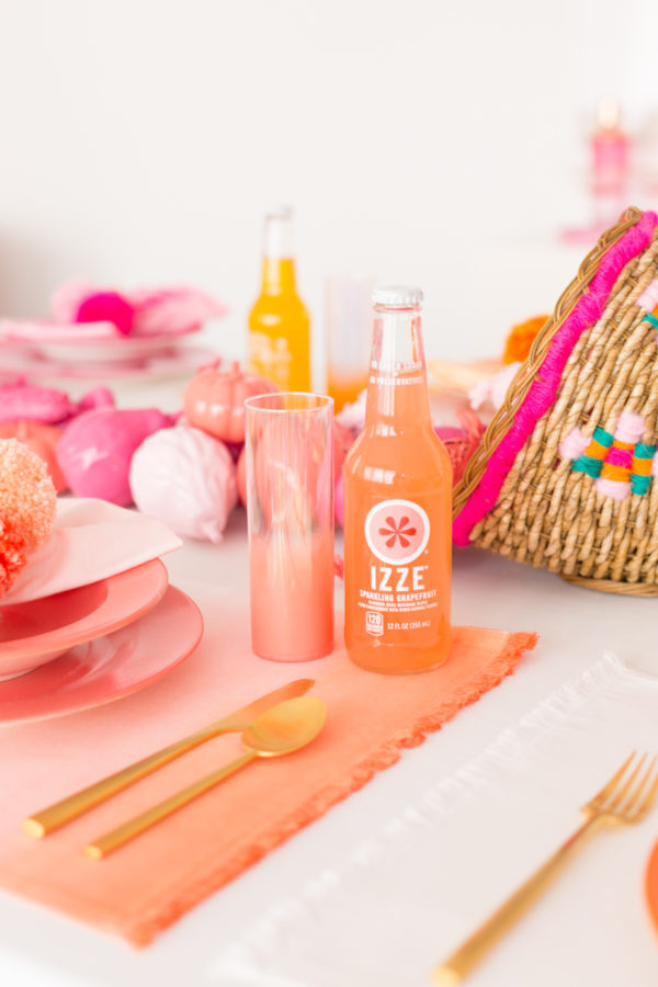 Izze drink and glass