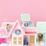 DIY Colorful Christmas Village