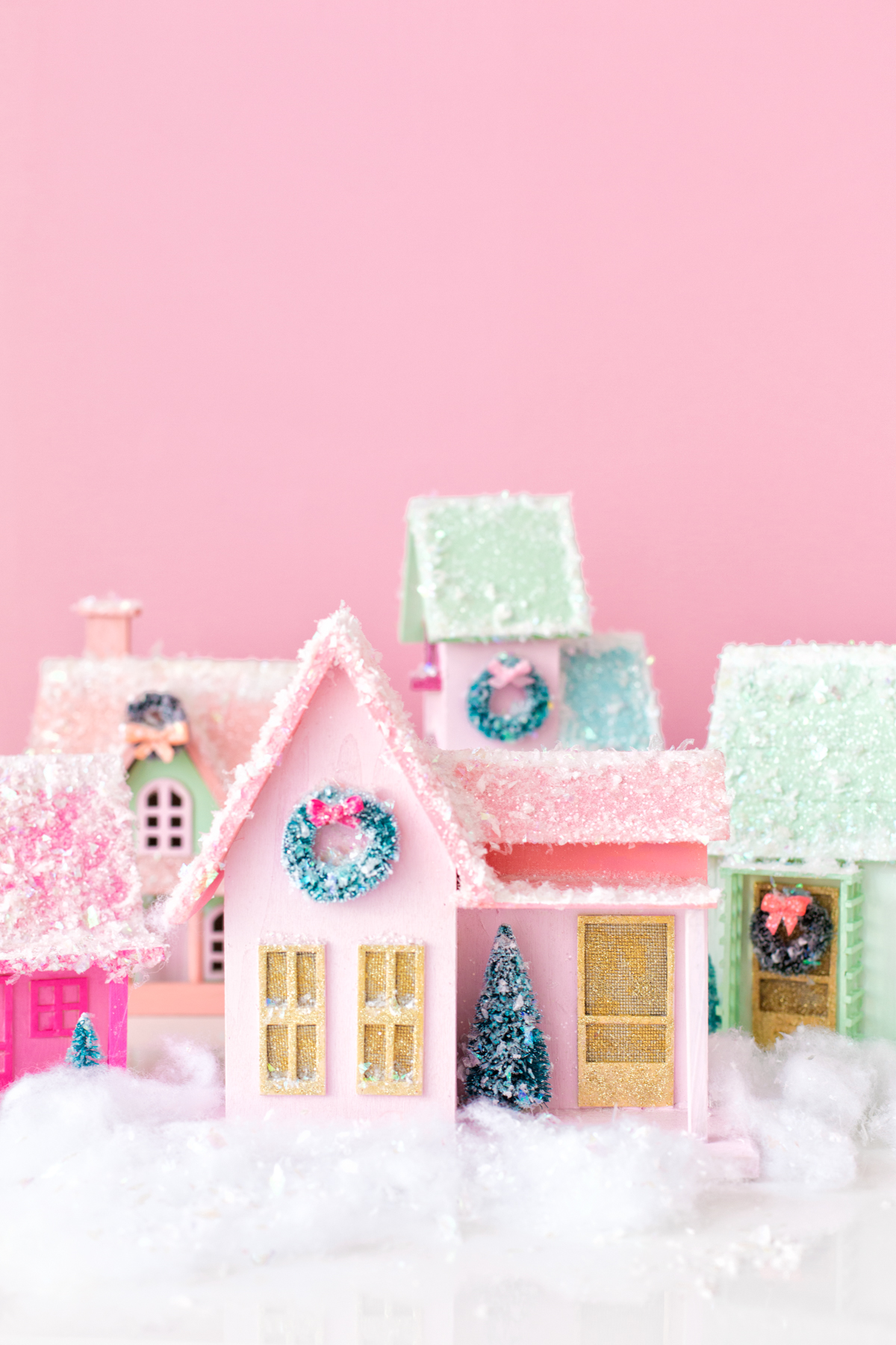 Painted and Glittered Christmas Village - Just Paint It Blog