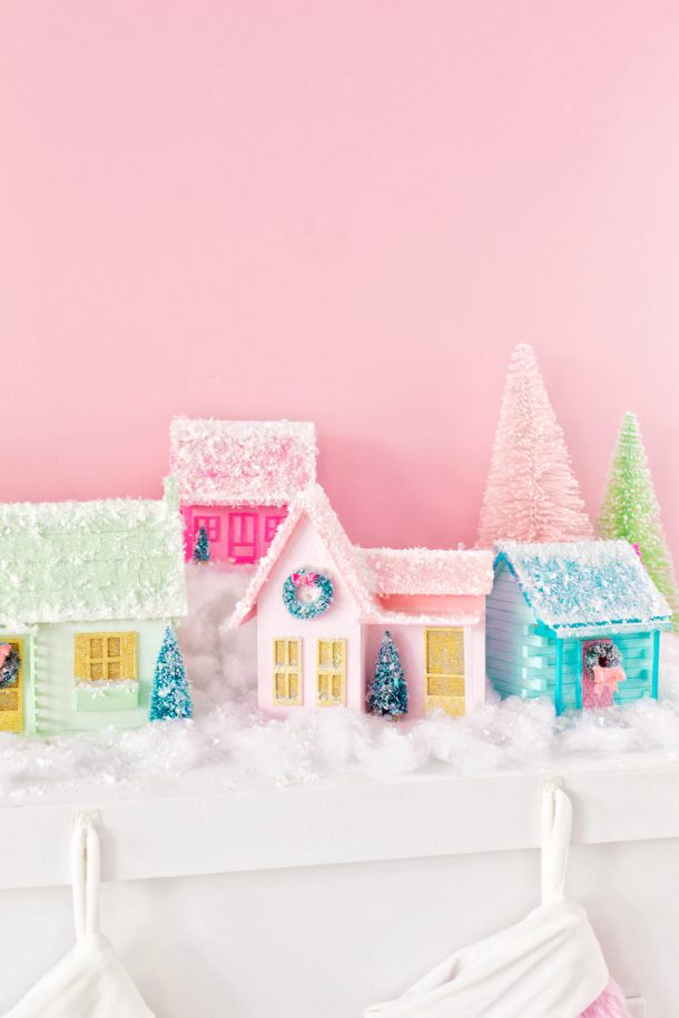 DIY Colorful Christmas Village - Studio DIY