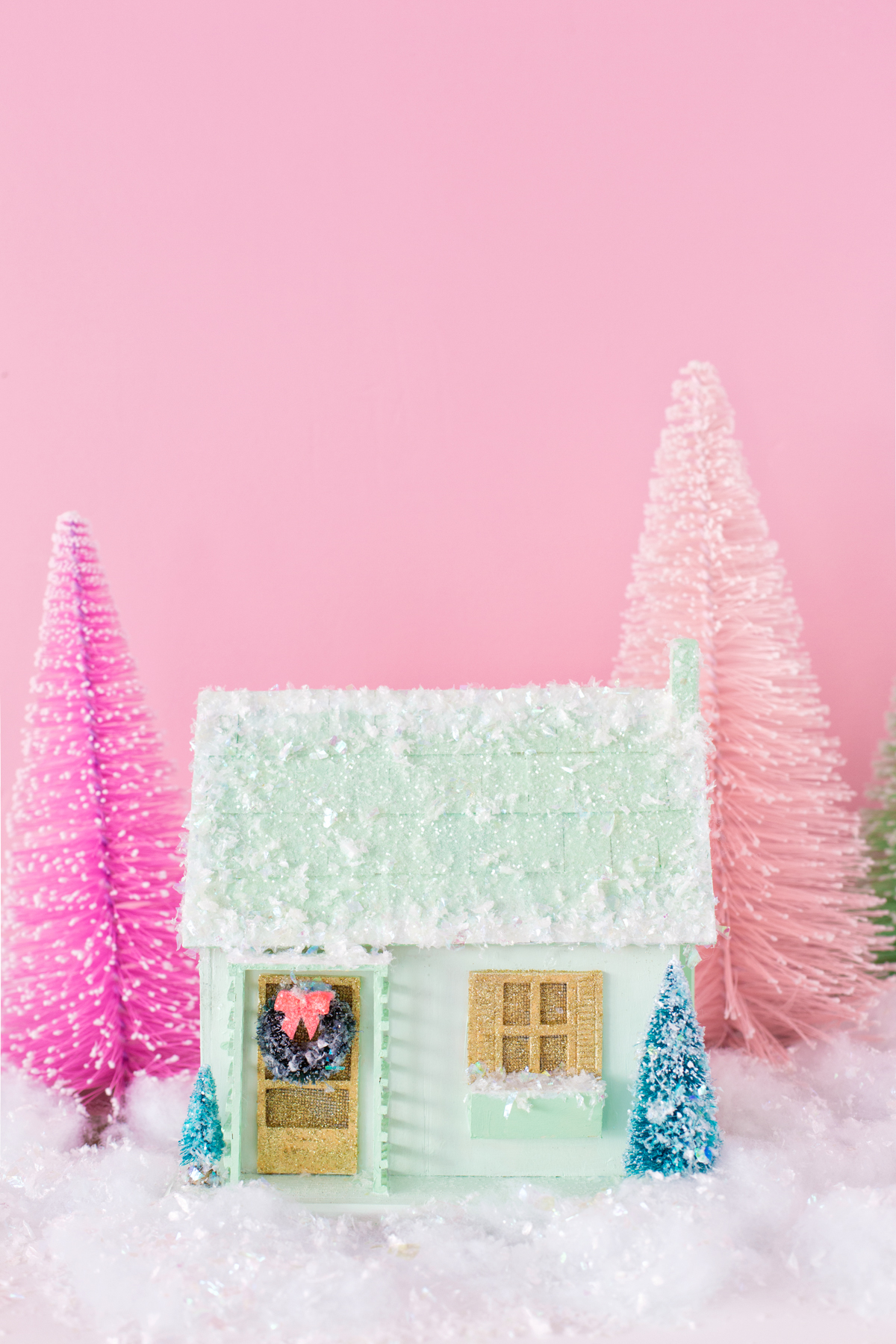 DIY Colorful Christmas Village