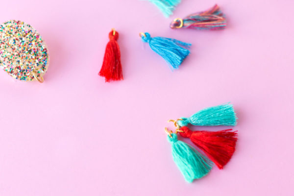 DIY Tinsel Tassel Earrings for Some Sparkle in an Instant!