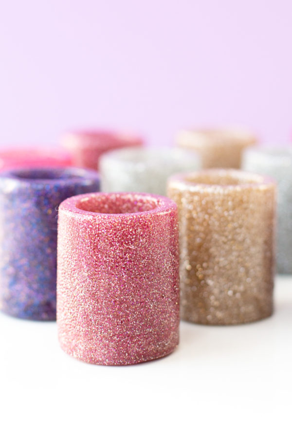 Glitter shot glasses