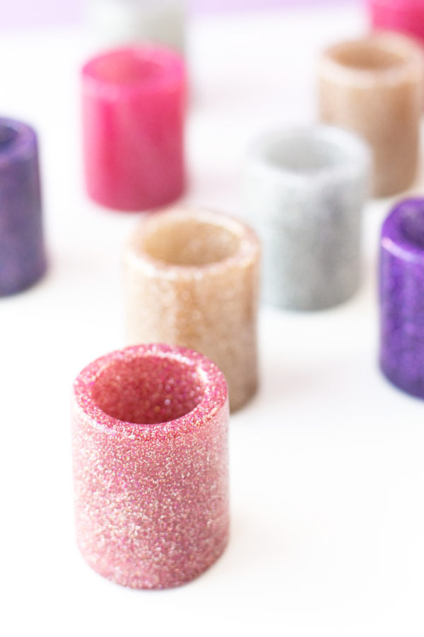 Glitter shot glasses