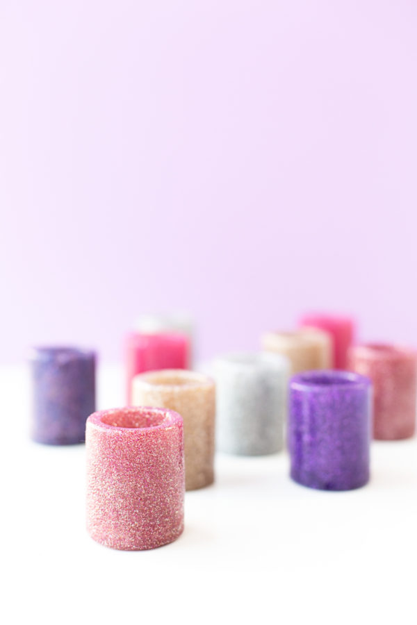 Glitter shot glasses