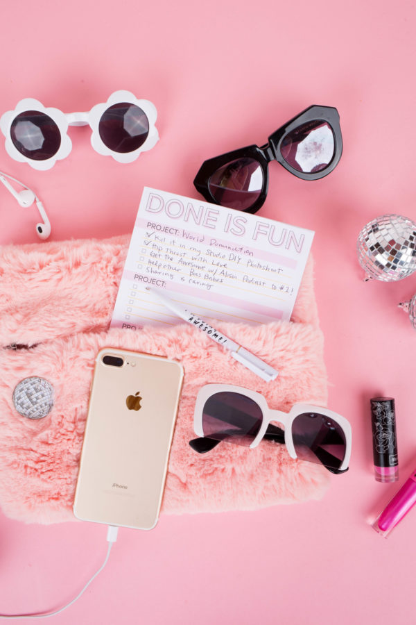 Sunglasses on a table