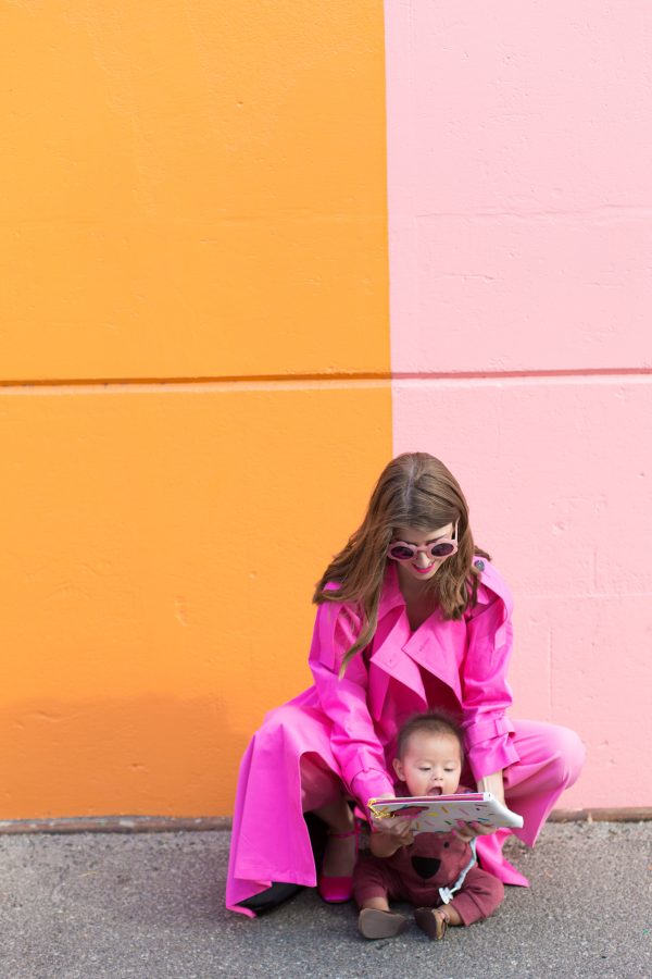 Someone sitting in front of a wall