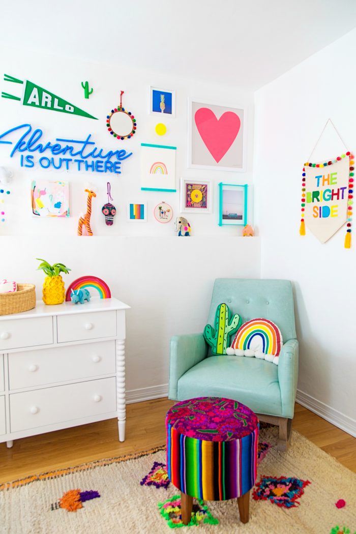 Rainbow accessories for store nursery