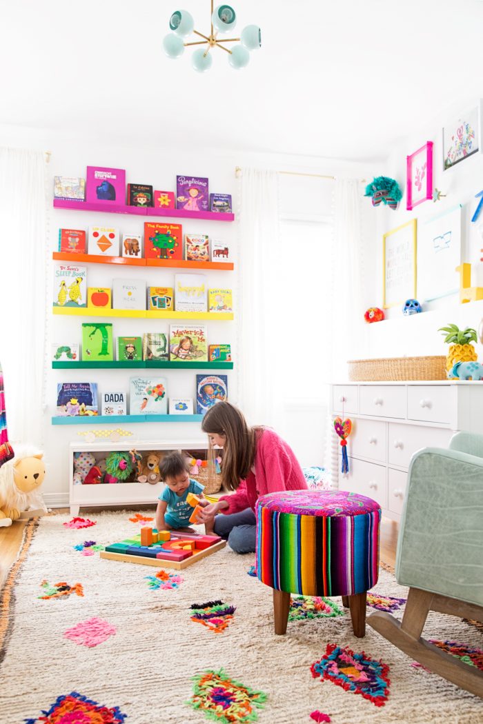 colorful shelves 