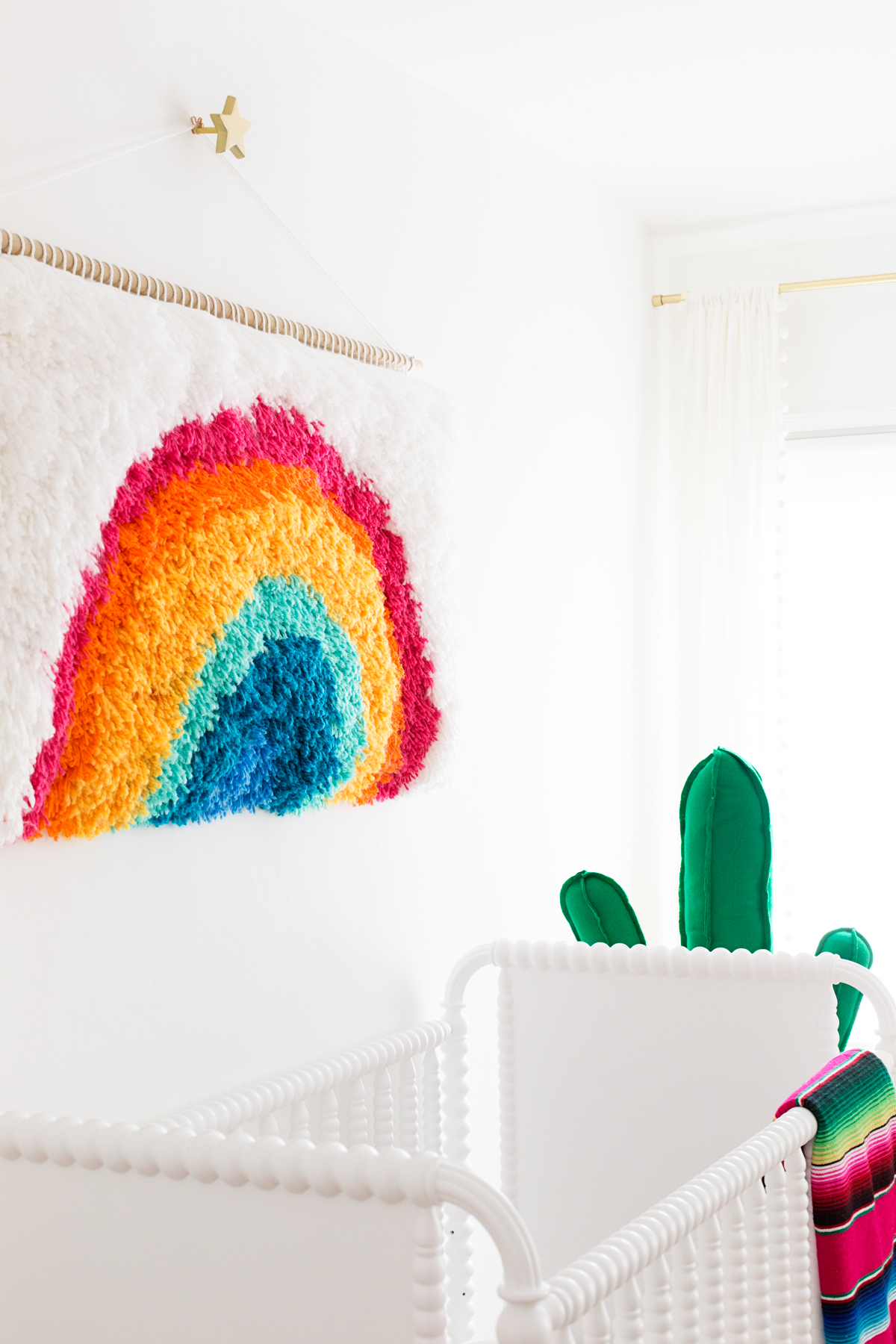 DIY Rainbow Latch Hook Wall Hanging Studio DIY