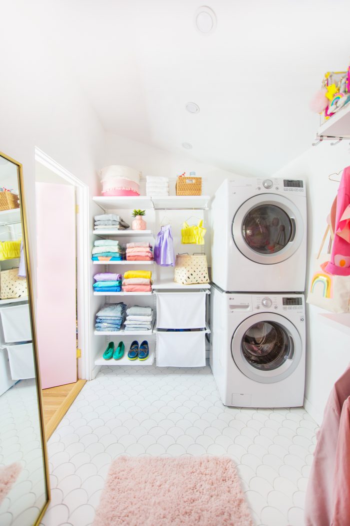 Laundry and shelves