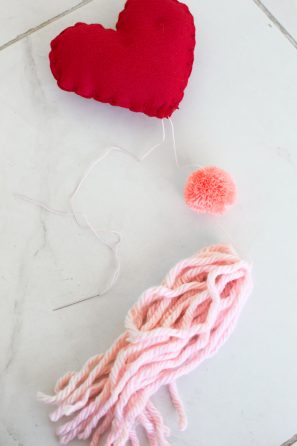 Pink yarn