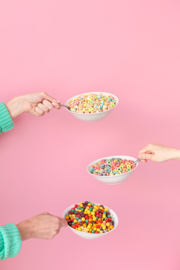 People holding cereal