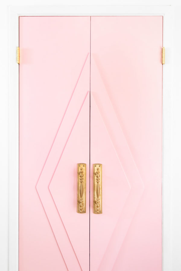DIY Pink Closet French Doors