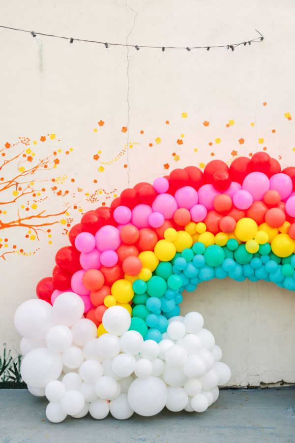 Giant Balloon Rainbow - To Infinity and Beyond First Birthday Party