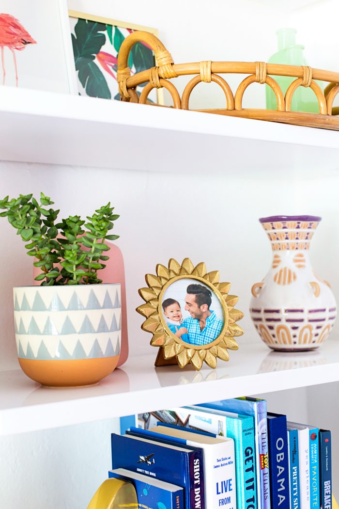 Decor on shelves