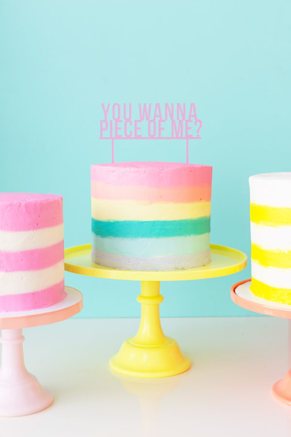 8″ Grad Stripe Cake – Piece of Cake