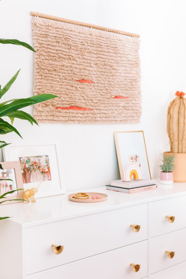 Decor on a white dresser