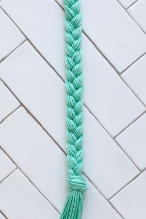 Braided turquoise rope