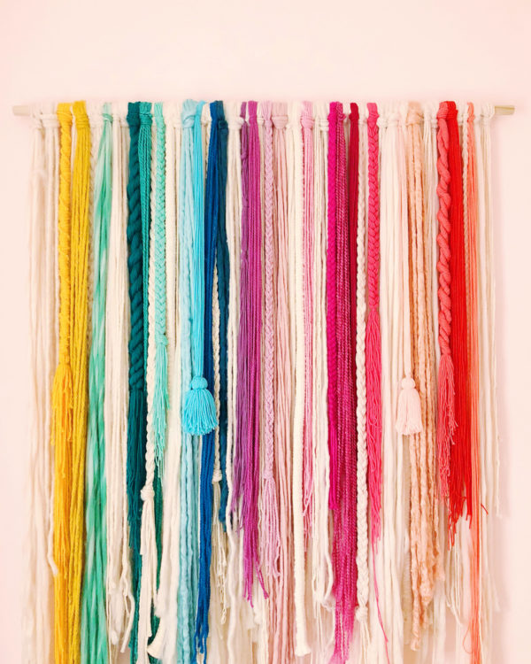 How To Make a No-Weave Rainbow Wall Hanging