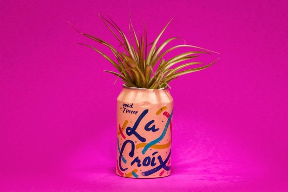 A la croix vase filled with leaves