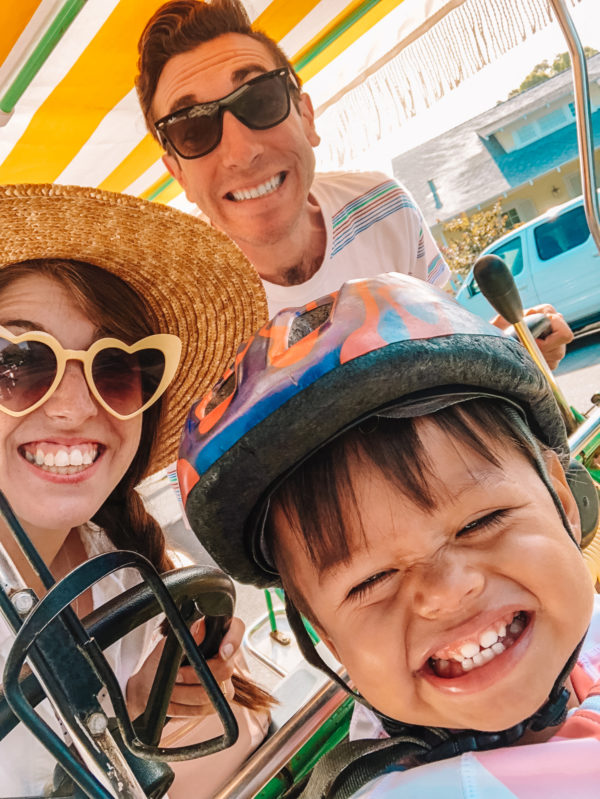 A family taking a selfie