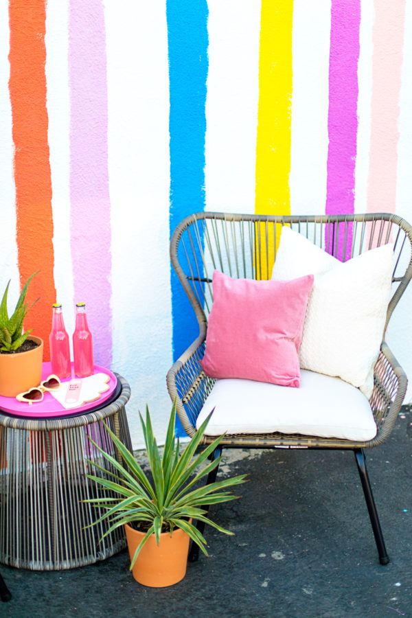 How To Paint A Rainbow Stripe Wall - Studio DIY