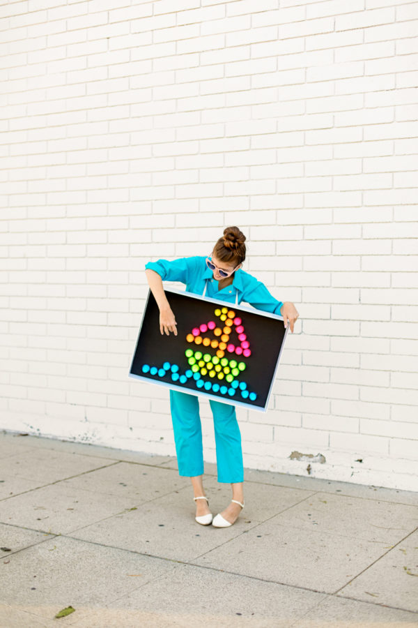 A person holding a sign