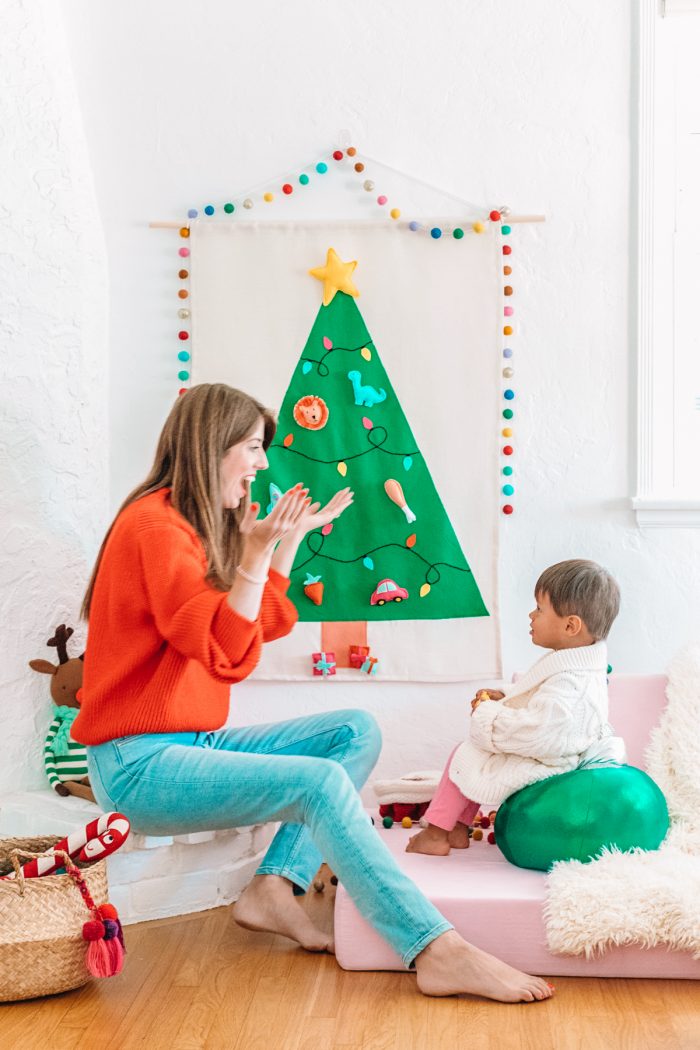 DIY Felt Christmas Tree Wall Hanging