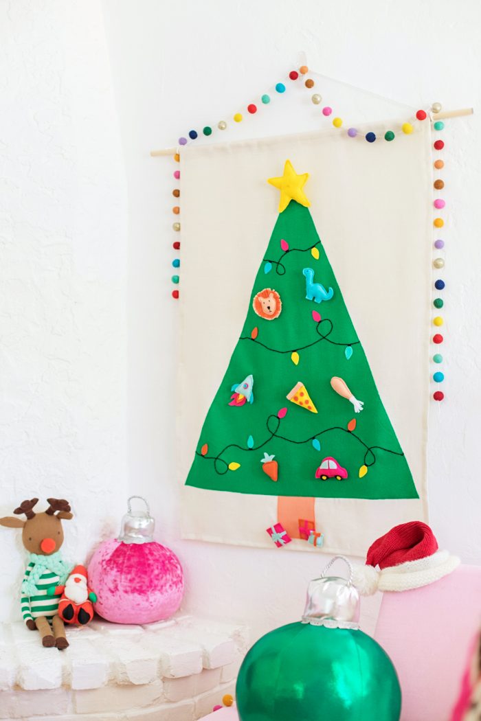 DIY Felt Christmas Tree Wall Hanging